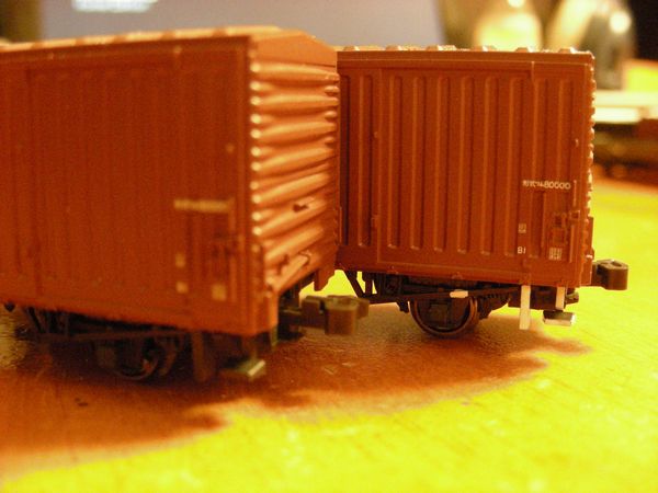 ワムハチ、ヨハチ、タキ5450の色差し: テンちゃんの鉄道模型改造記